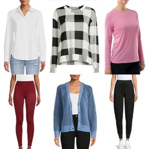 Size Medium New Womans Shirts & Pants x6 Items